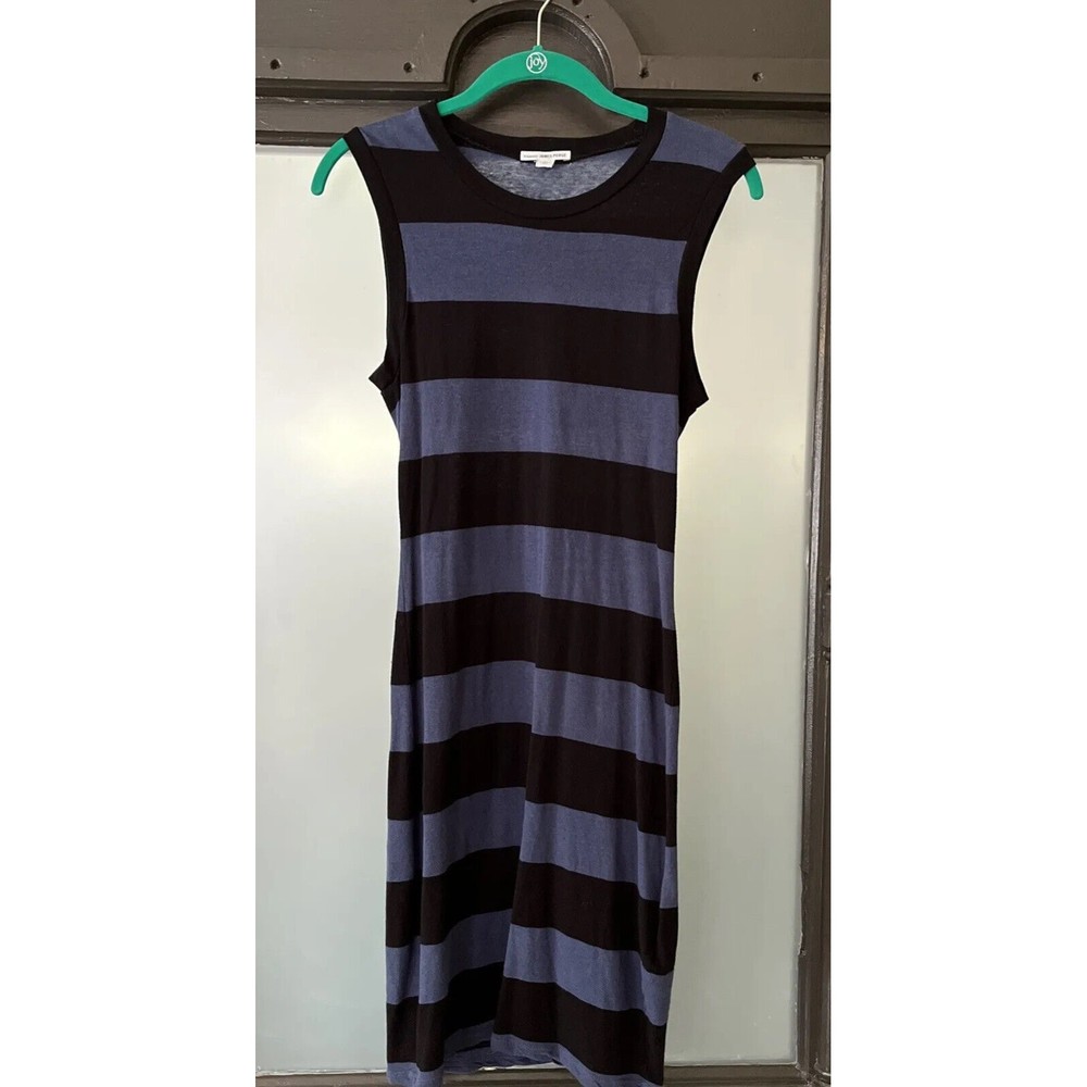 Standard James Perse WLT6053CU Womens Tank Dress Size 0 XS Blue Striped USA